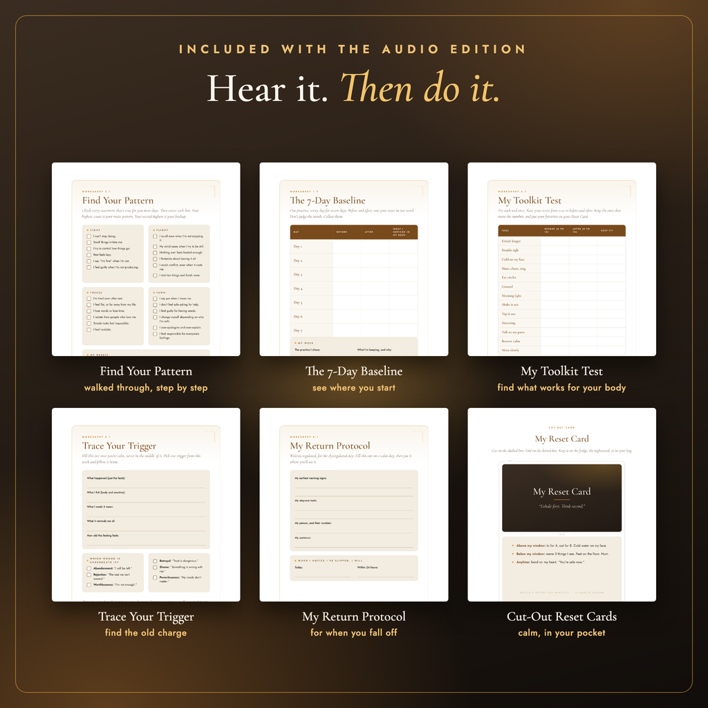 Hear it, then do it: the worksheets in the audio edition